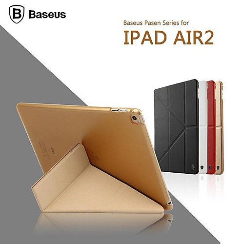 BASEUS Stylish Y-type Design Auto Sleep/Wake Up PU Leather Full Body Case with Stand for iPad Air 2 (Assorted Colors)