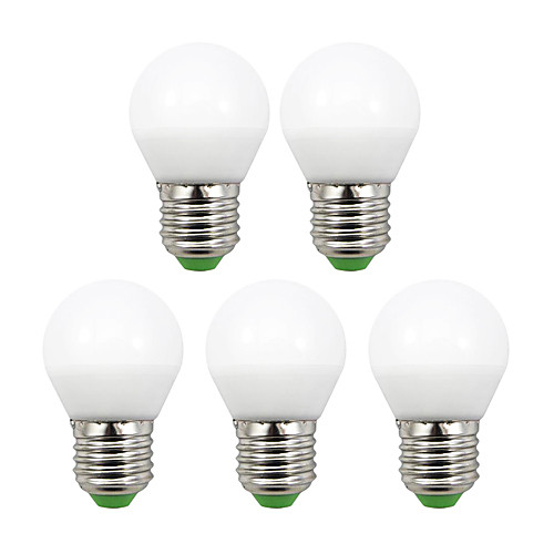 5-Pack HLUX™ LED G45 E27 5W 26x3022SMD 350lm CRI>80 2700K Warm White Globe Bulb (AC220-240V)