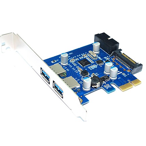 2-портовый USB 3.0 PCI-E карты / передняя панель ж / USB3.0 20p и SATA власти, поддержка Linux