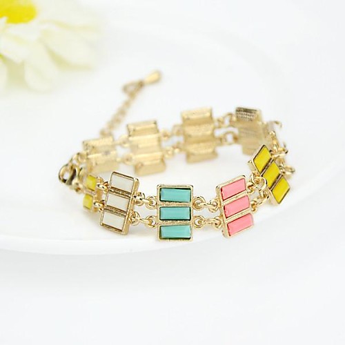 2014 New Coming Rectangle Colorful Gemstone Charms Smart Bracelet