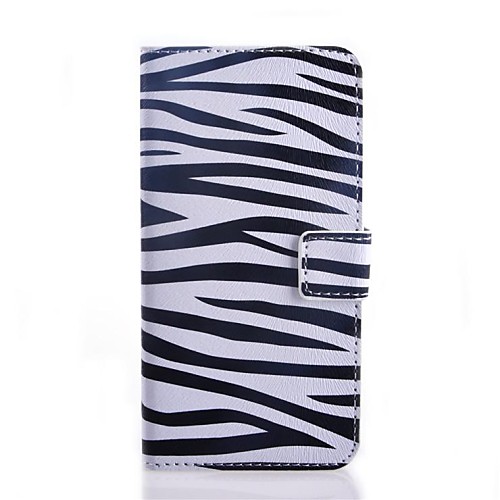 Zebra Pattern PU Leather Case with Stand and Card Slot for Wiko Lenny