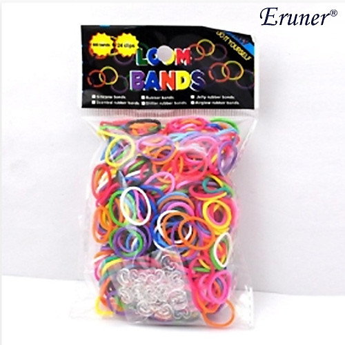 eruner600pcs радуга ткацкий станок тип способа ткацкий станок резинку (CLIP 1package S)