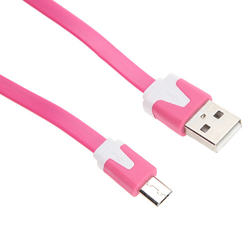 95см Micro USB лапши кабель для HTC / Xiaomi / Huawei (розы, оранжевый, синий, желтый, красный, розовый)