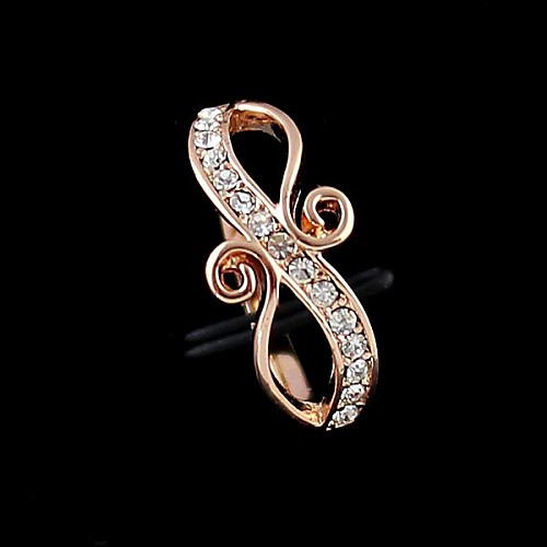 2014 Elegant Rose Gold Plated Rhinestone Mask Women Engagement Ring