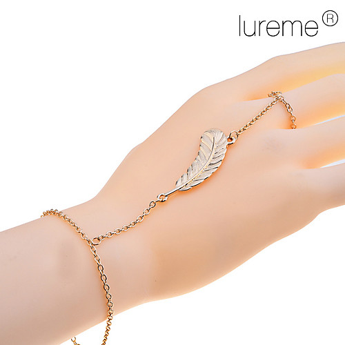 женская lureme сусальное золото, браслет кольца