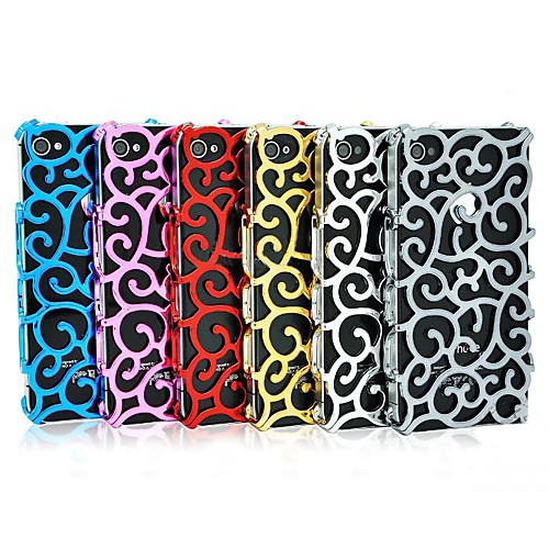 Court Flower Hollow Out Mobile Phone Protection Shell for iPhone 4/4S (Assorted Colors)