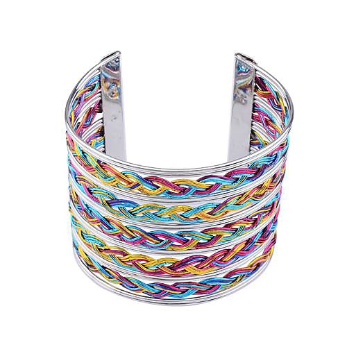 LuremeSilver Plated Colorful Wire Shaped Alloy Bracelet