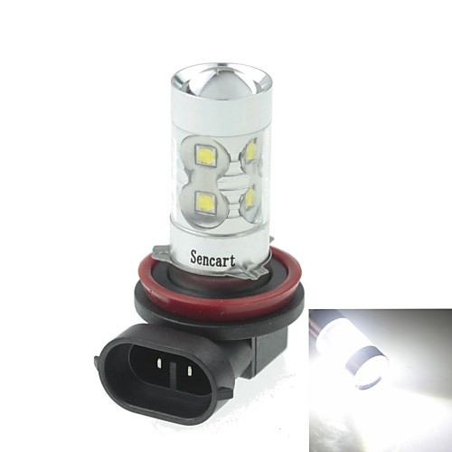 h8 pgj191 50w 10xcree холодный белый 3100lm 6500K для автомобиля противотуманных фар (AC / DC12V-24)