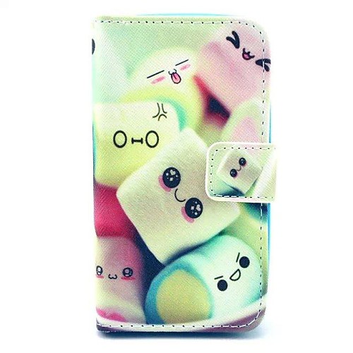 Cotton Candy Pattern PU Leahter Full Body Cover with Stand and Card Slot for Huawei Y330