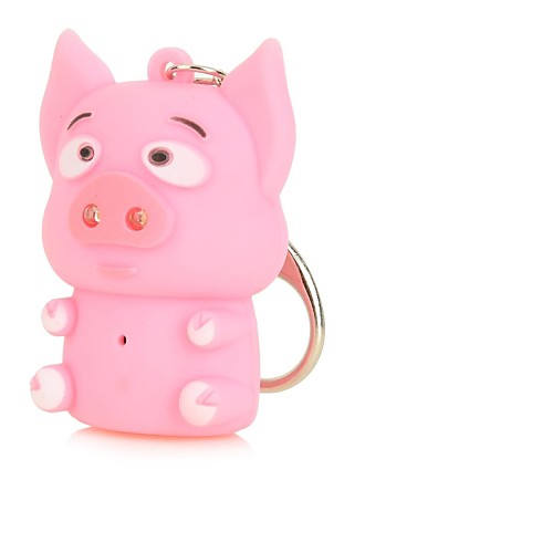 Cartoon Piggy LED Keychain Flashlights(AG103)