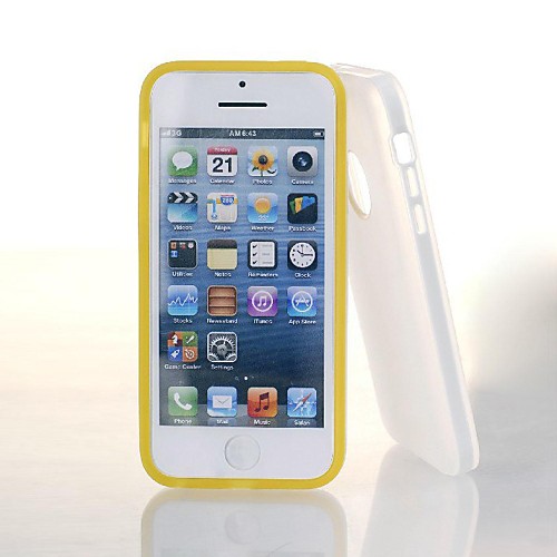 High Quality TPU Rubber Shell Cover Case for iPhone 5C (Assorted color)