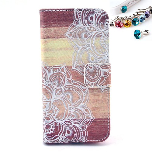 Shadow Pattern PU Leather Full Body Case with Card Slot and Stand for iPhone 5C