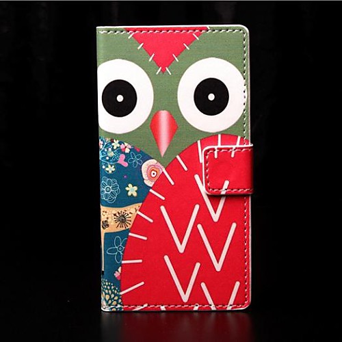 Owl Deer The Owl Party Pattern PU Leather Case with Stand and Card Slot for Nokia Lumia 730/735