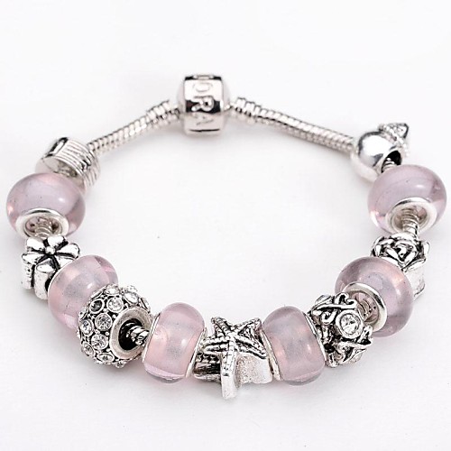 Silver Plated Glass Bead Bracelet