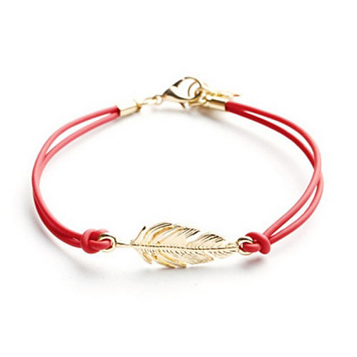 Random Color High Quality HAMSA Gold /Silver Feather Bracelets (1 Piece)