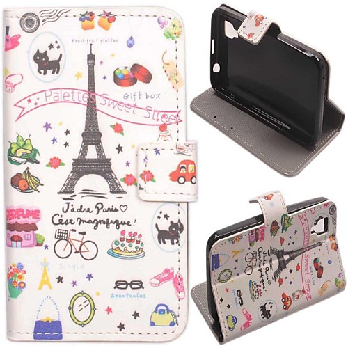 Palettes Sweet Street Pattern PU Leather Case with Stand and Card Slot for Wiko Sunset