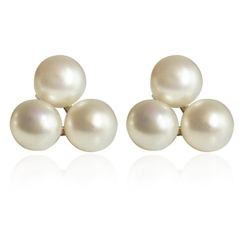 Lureme Fashion  Triangle Pearl  Alloy Stud Earrings