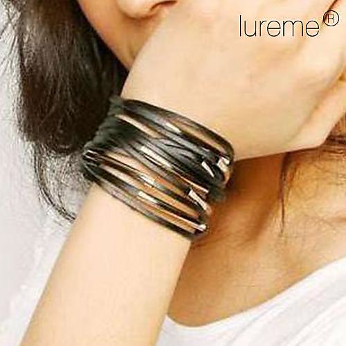 Lureme Multi-layers Leather Bracelet