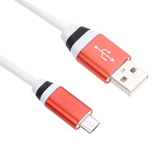 100см Micro USB алюминиевый кабель для HTC / Xiaomi / Huawei (фиолетовый, синий, серебряный, красный)