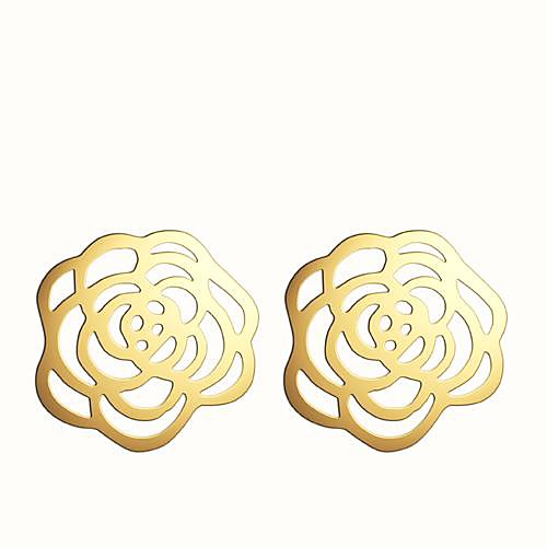 LuremeFashion Flower  Hollow Out Stud Earrings