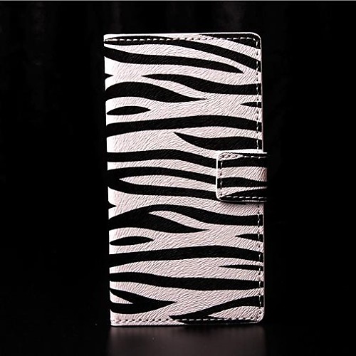 Zebra Pattern PU Leather Case with Stand and Card Slot for Nokia Lumia 730/735