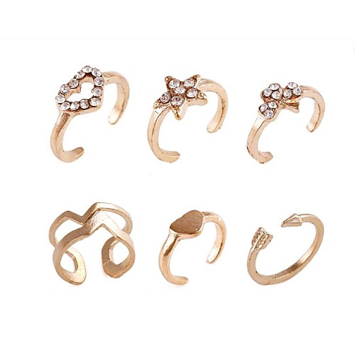 Clover Love Diamond Six-piece  Midi Rings