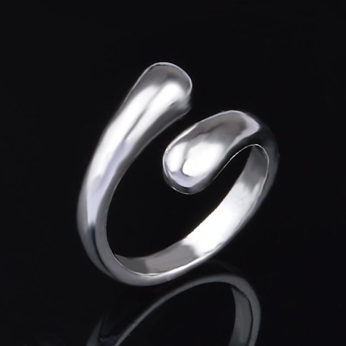 Women's Fashion Simple Silver  Open Ring