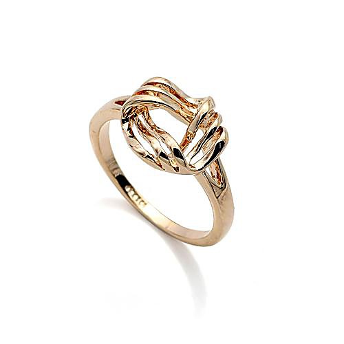 Lureme Simple Style Elegant Crystals Alloy Ring