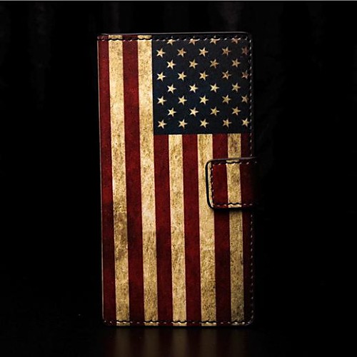 American Flag Pattern PU Leather Case with Stand and Card Slot for Nokia Lumia 730/735