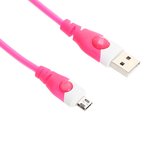 100см Micro USB кабель для HTC / Xiaomi / Huawei (зеленый, синий, розовый)