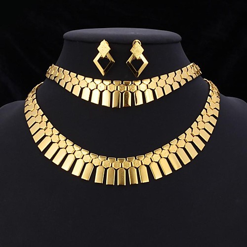 u7 Африка Jewely установить колье заявление ожерелье серьги браслет 18k реальное коренастый золото платина покрытием ювелирные изделия