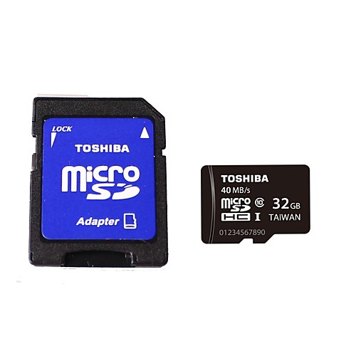 Toshiba класса Micro SDHC TF карта 32gb UHS-I W / SD адаптер R: 40 Мб / с SD-c032gr7ar040ach