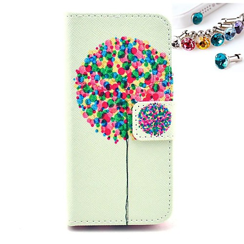 A Lot Of Balloons Pattern PU Leather Full Body Case with Card Slot and Stand for iPhone 5C