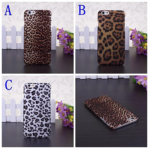 Leopard Pattern Plastic Hard Case for iPhone 6(Assorted Colors)