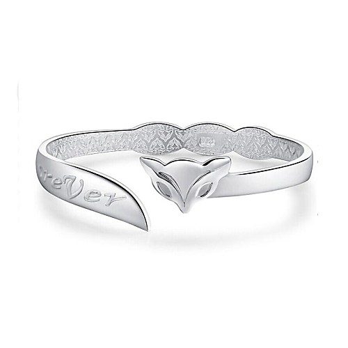 Women's Fashion Fox Silver Cuff Bracelet