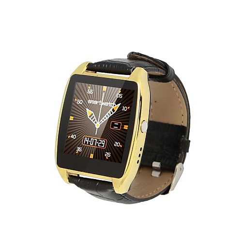 RWATCH Luxury R7 SmartWatch with Pedometer,Sleep test,Anti-theft .Altimeter,Barometer,Thermometer.Real leather strap.