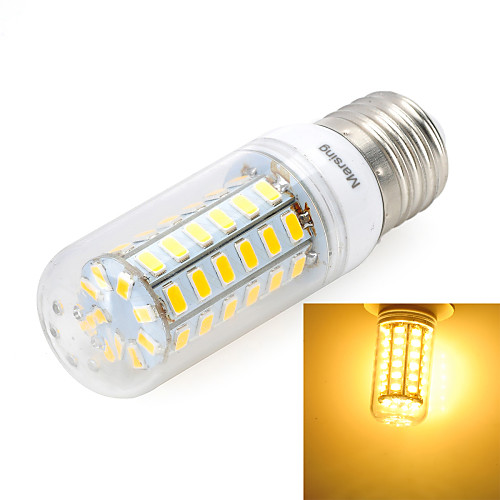 marsing e27 10w 900lm 3500k 56 х SMD 5730 LED теплый белый свет кукурузы лампы - белый  серебро серый (220В)