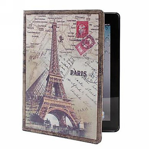 Retro Eiffel Tower Pattern PU Leather Case with Stand for iPad Air 2