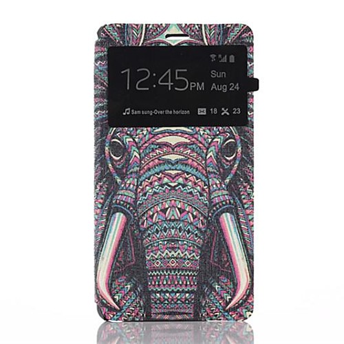 Слон Pattern Кожа PU Полный чехол тело с подставкой для Sony z3mini