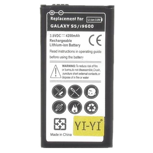 яй-яй ™ замена 3.8V 4200mAh аккумулятор для Samsung Galaxy S5 / i9600