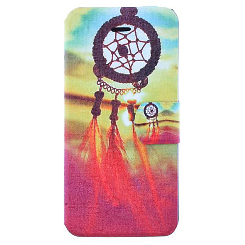 Festival Complex Dreamcatcher Pattern Clamshell PU Leather Full Body Case with Card Slot for iPhone 5C