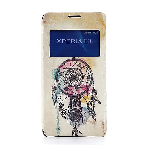 Dream Catcher Pattern PU Leather Full Body Cover with Card and Stand Case for Sony Xperia E3