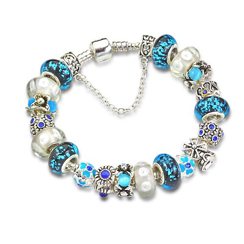 Blue Charm Bracelet for Christmas Gift