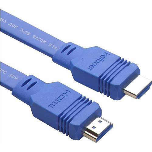 Kaiboer 5м 16.4ft HDMI поддерживается тонкий плоский кабель Version2.0 KBE-HD-11005 4k  2k и вывод 3D