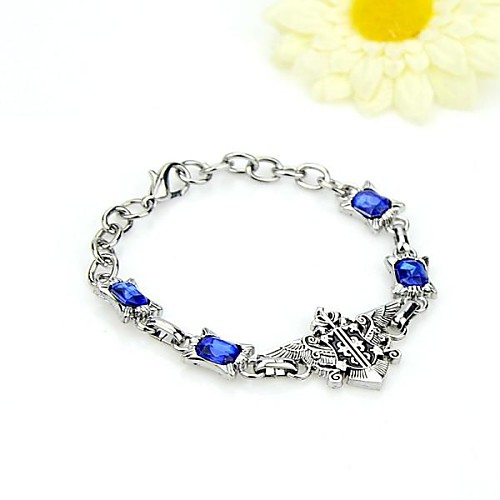 2014 New Arrivals Exotic Elegant Blue Stone Lucky Women Charm Bracelet