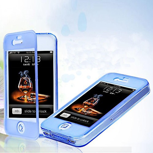 Touch Screen TPU Transparent Full Body Case for iPhone 5/5S(Assorted color)