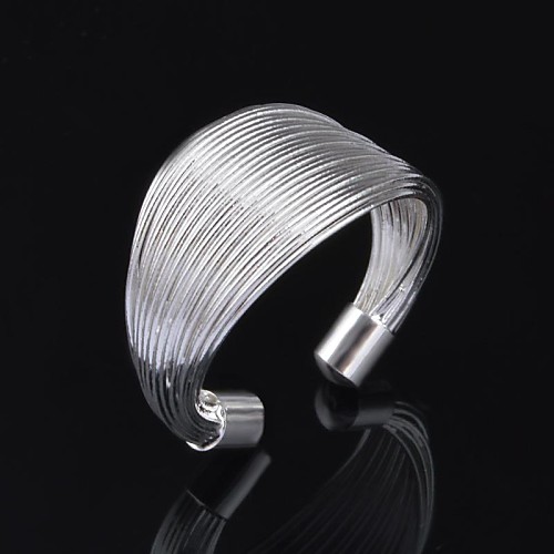 Women's Fashion Personality Coil Sliver open Ring