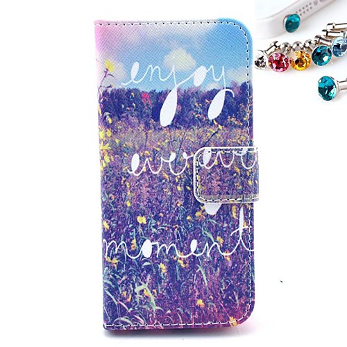 Rape Pattern PU Leather Full Body Case with Card Slot and Stand for iPhone 5C