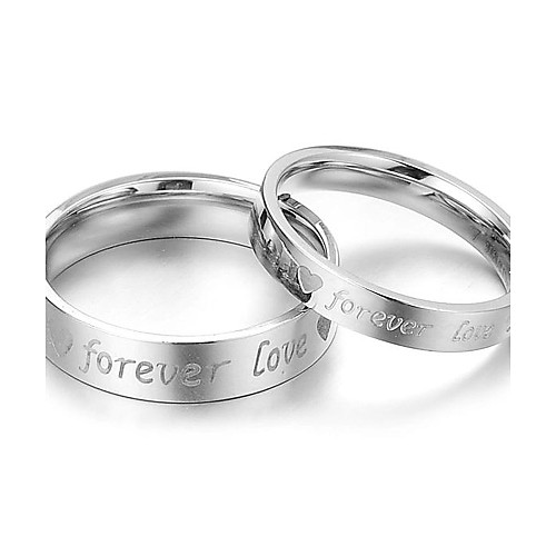 High Quality Silver Plated Stainless Steel Couple Ring