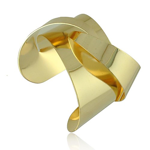 Punk Luxurious Alloy Open Bracelet (1 pc, Golden / Silver)